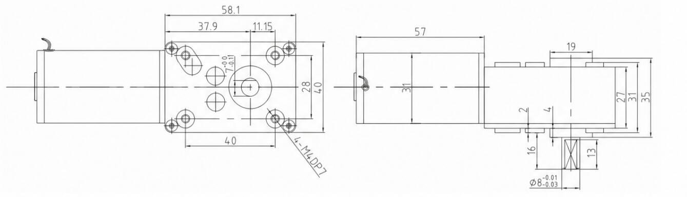 Original mechanical dimensions